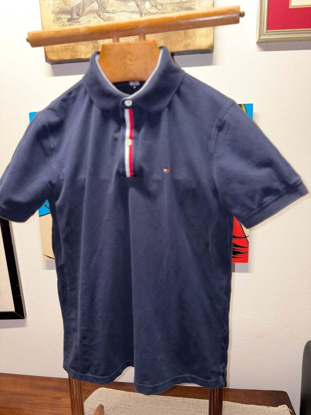 Tommy Hilfiger Polo Shirt Size M Blue Navy